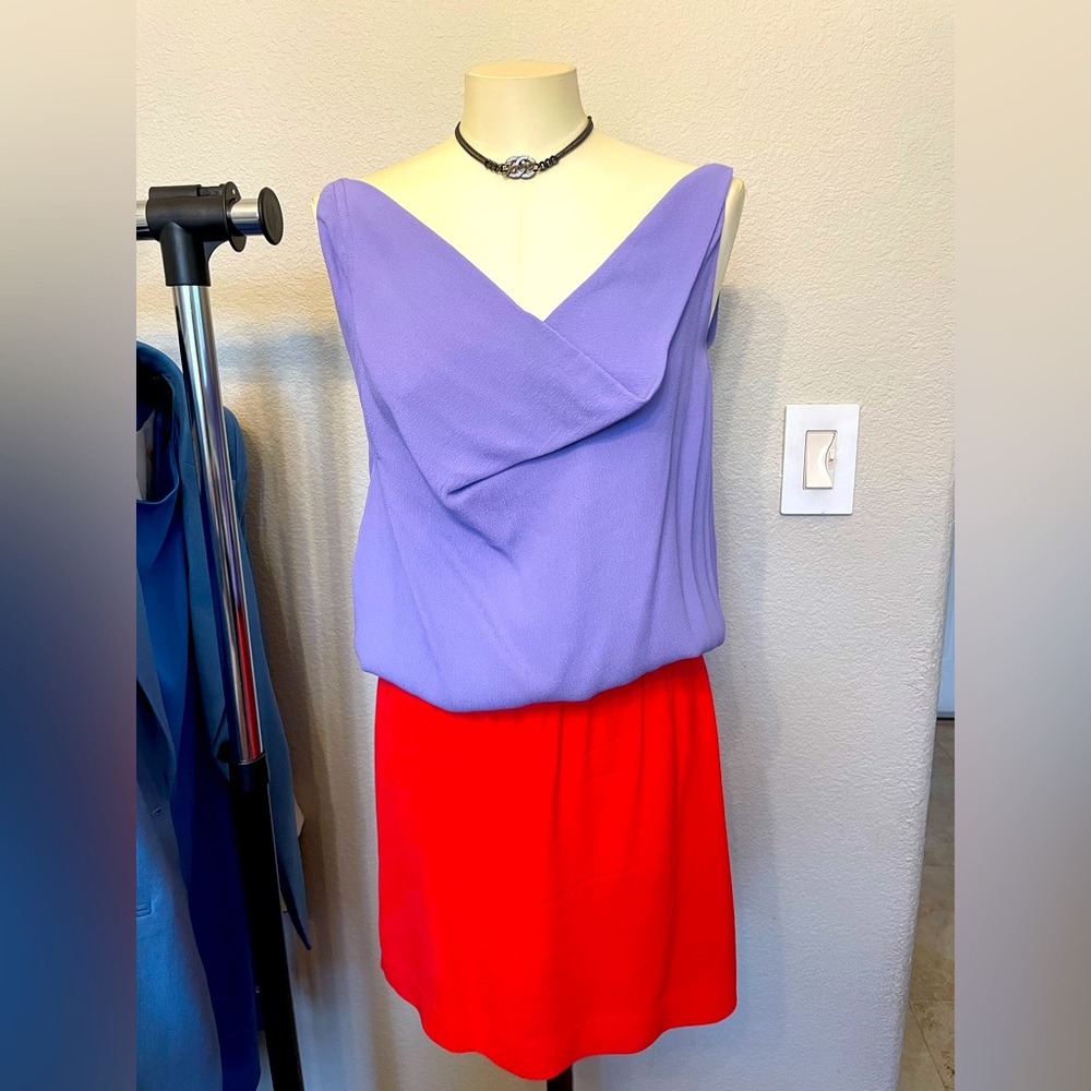 DVF color block dress